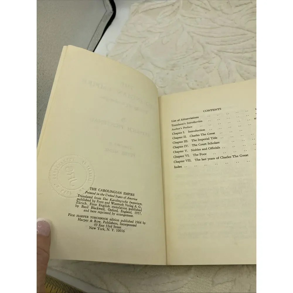 Harper Torch Books The Carolingian Empire The Age of Charlemagne 1964 Heinrich F